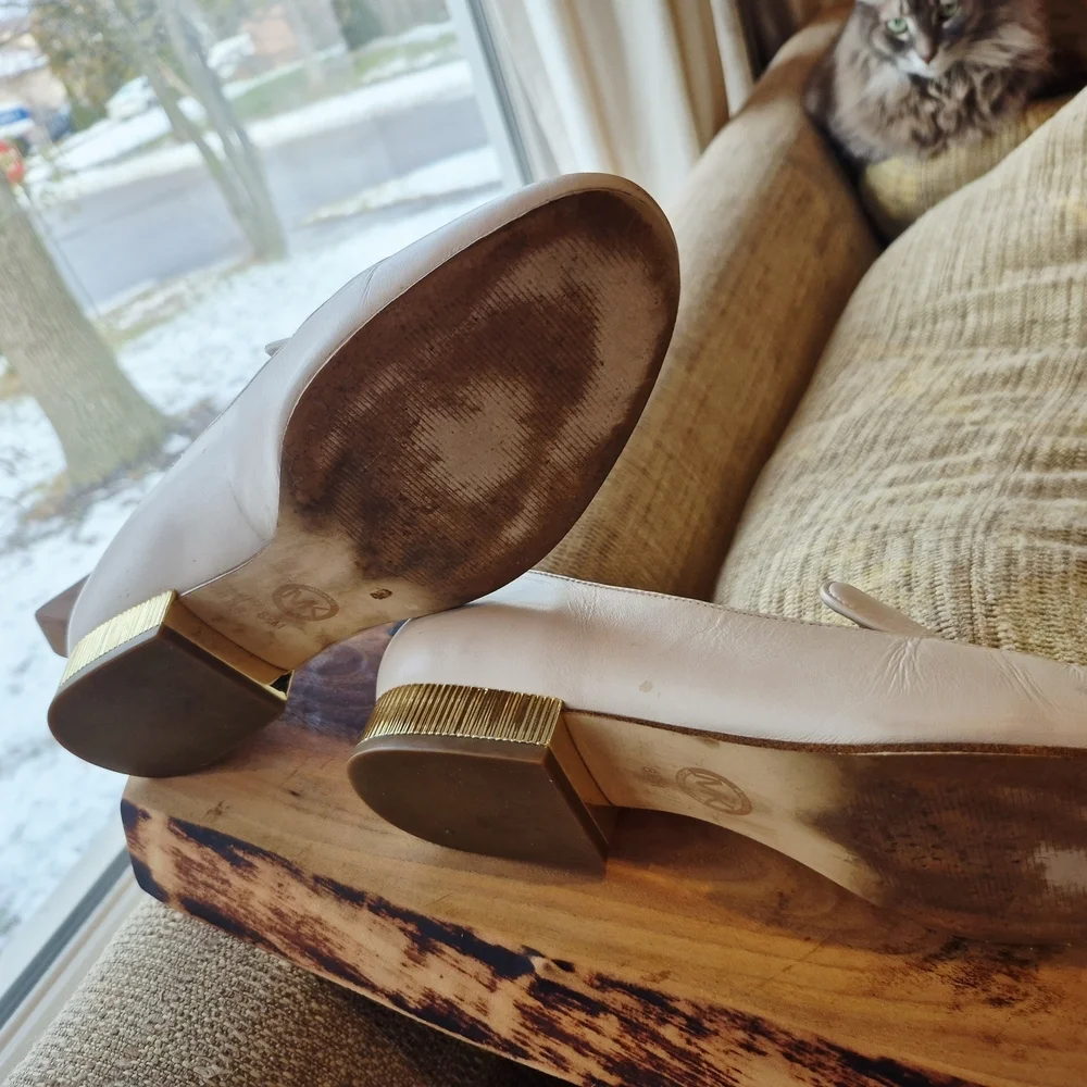 Michael Kors Women's Valerie Leather Slip-On Loafers, Cream, Size 8.5 - Picture 9 of 10